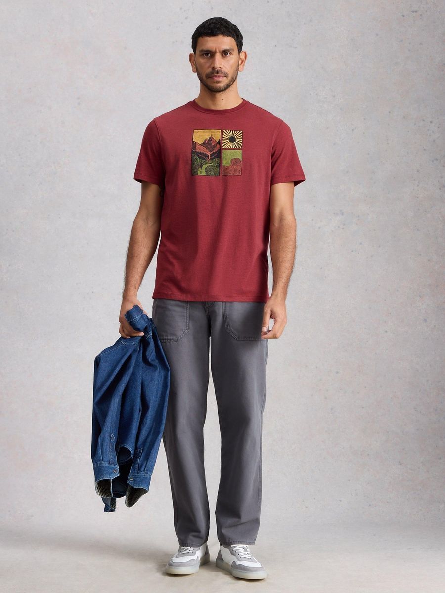 Baumwoll-T-Shirt mit Grafikprint