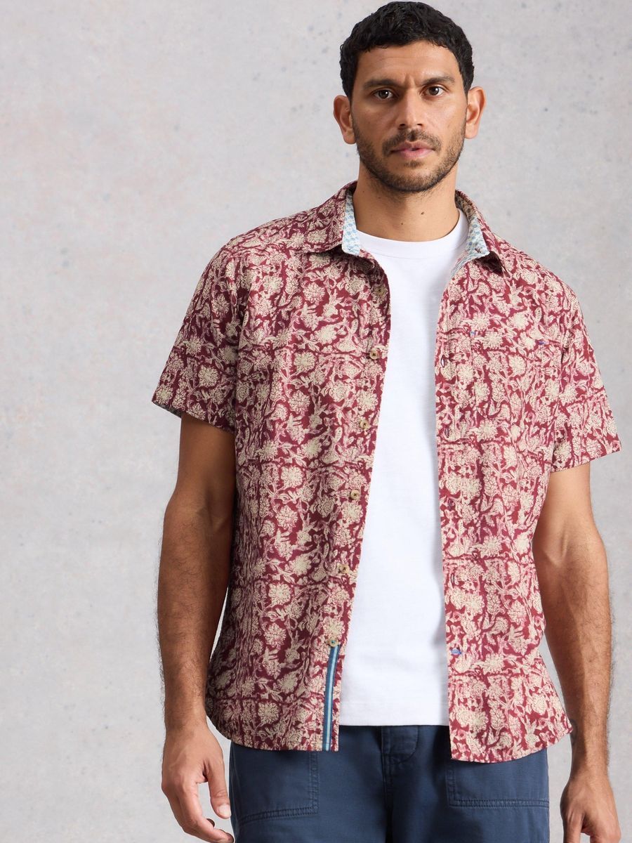 Kurzarmhemd mit floralem Print