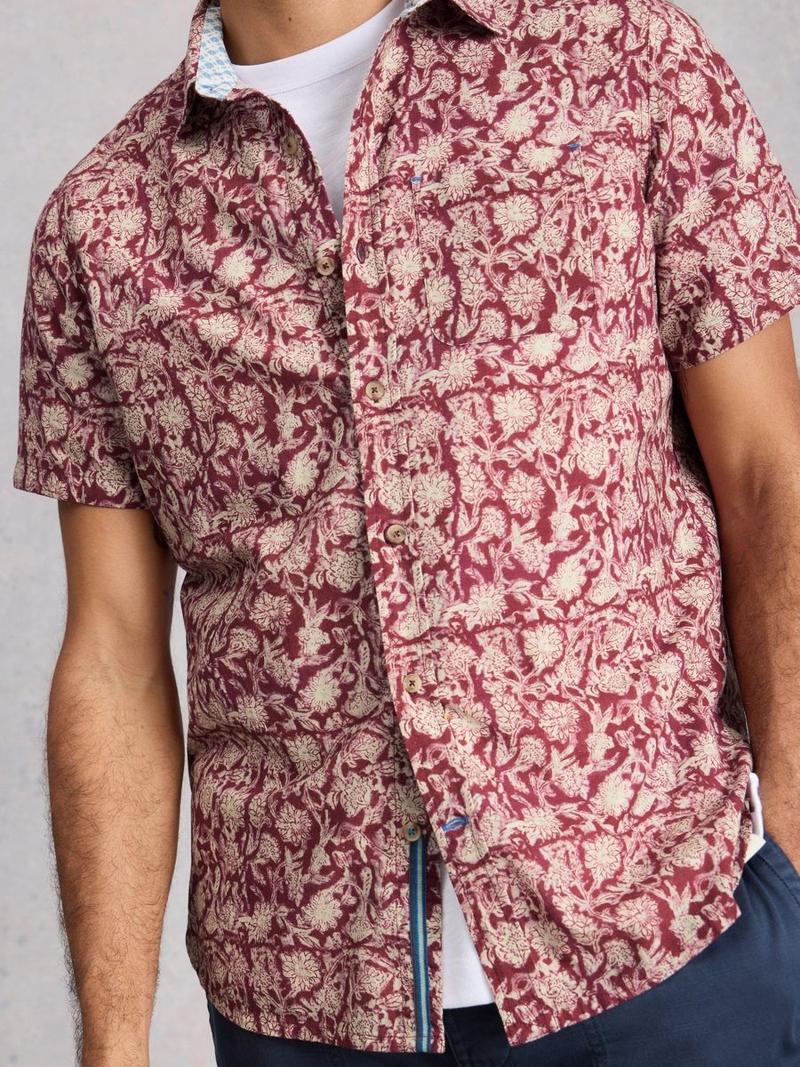 Kurzarmhemd mit floralem Print