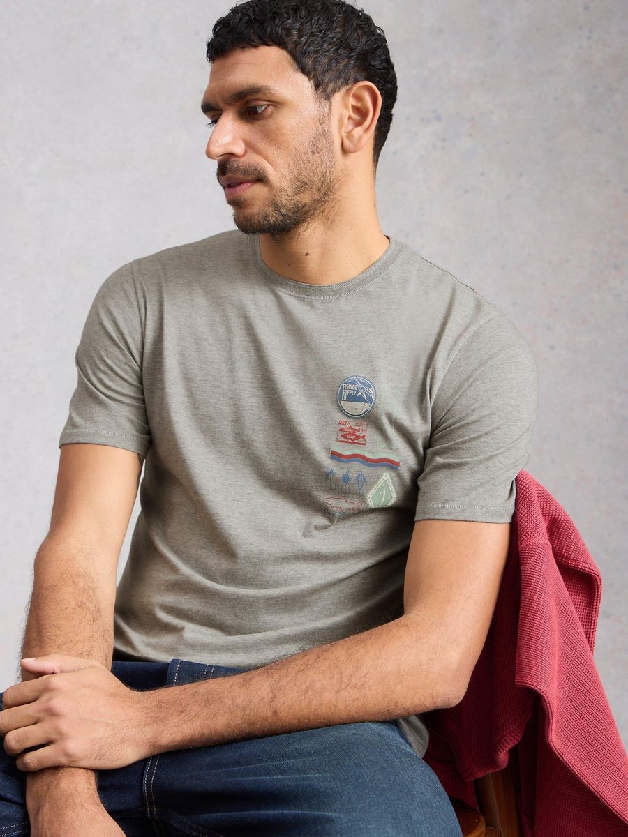Herren T-Shirt mit Grafikprint und Rundhalsausschnitt
