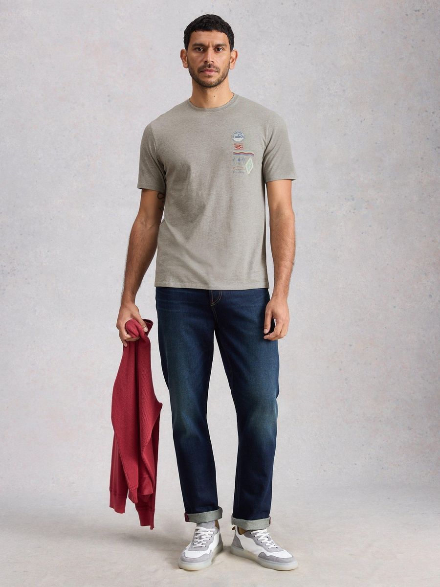 Herren T-Shirt mit Grafikprint und Rundhalsausschnitt