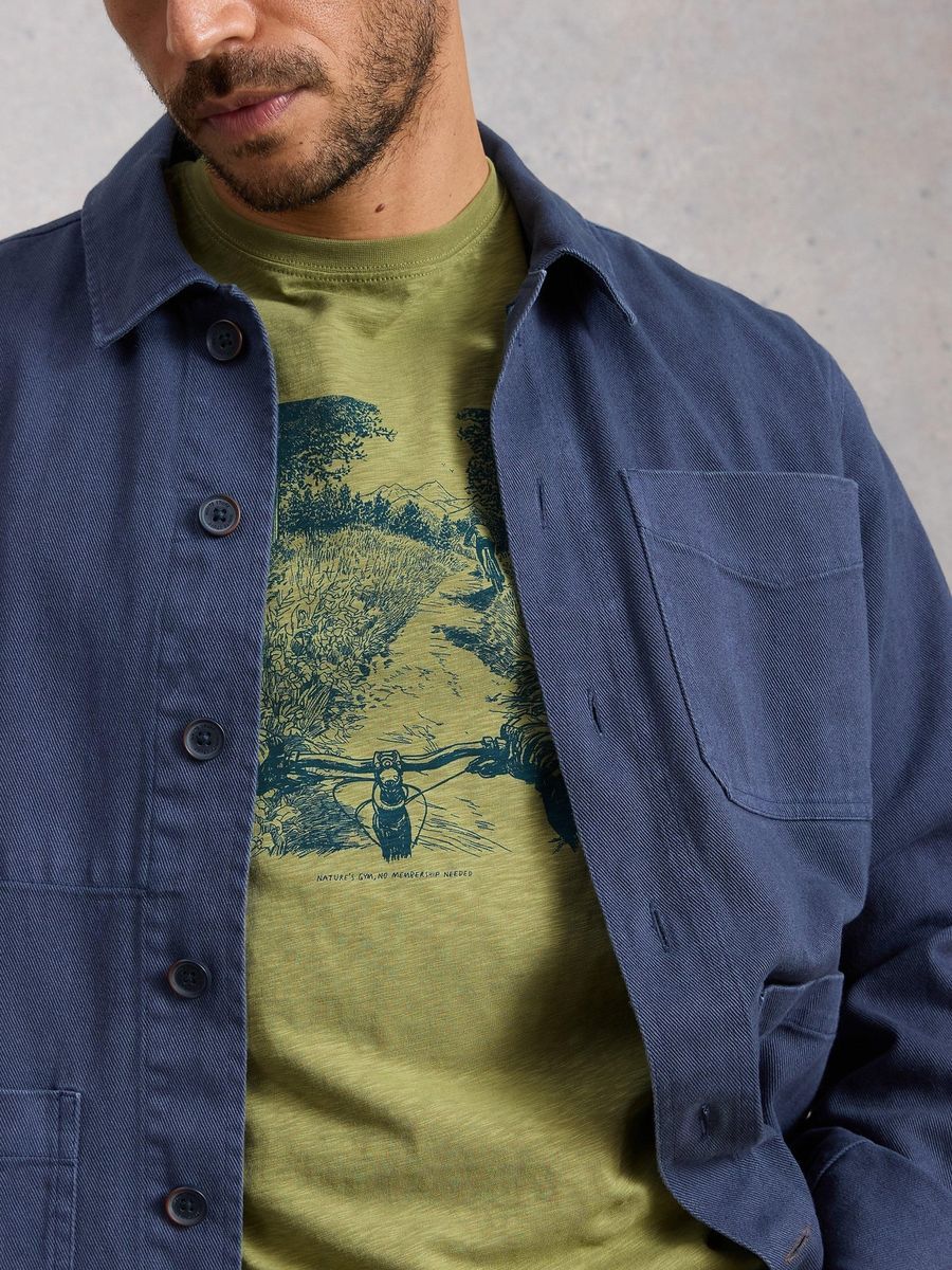 Grafik-T-Shirt Abersoch mit Naturmotiv