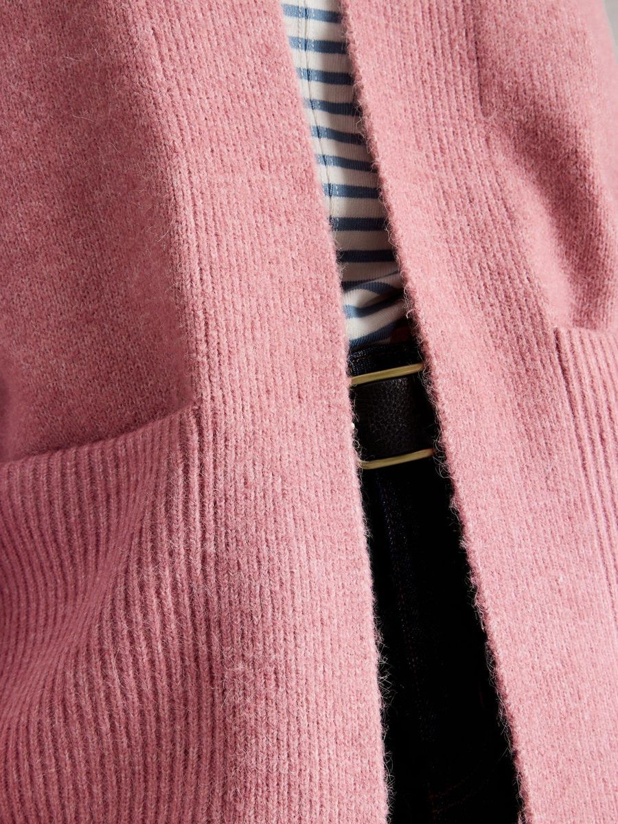 Lange offene Strickjacke