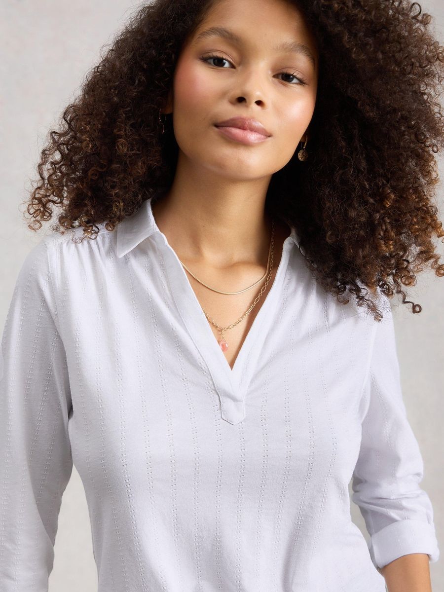 Olivgrüne Jerseybluse mit Manschetten