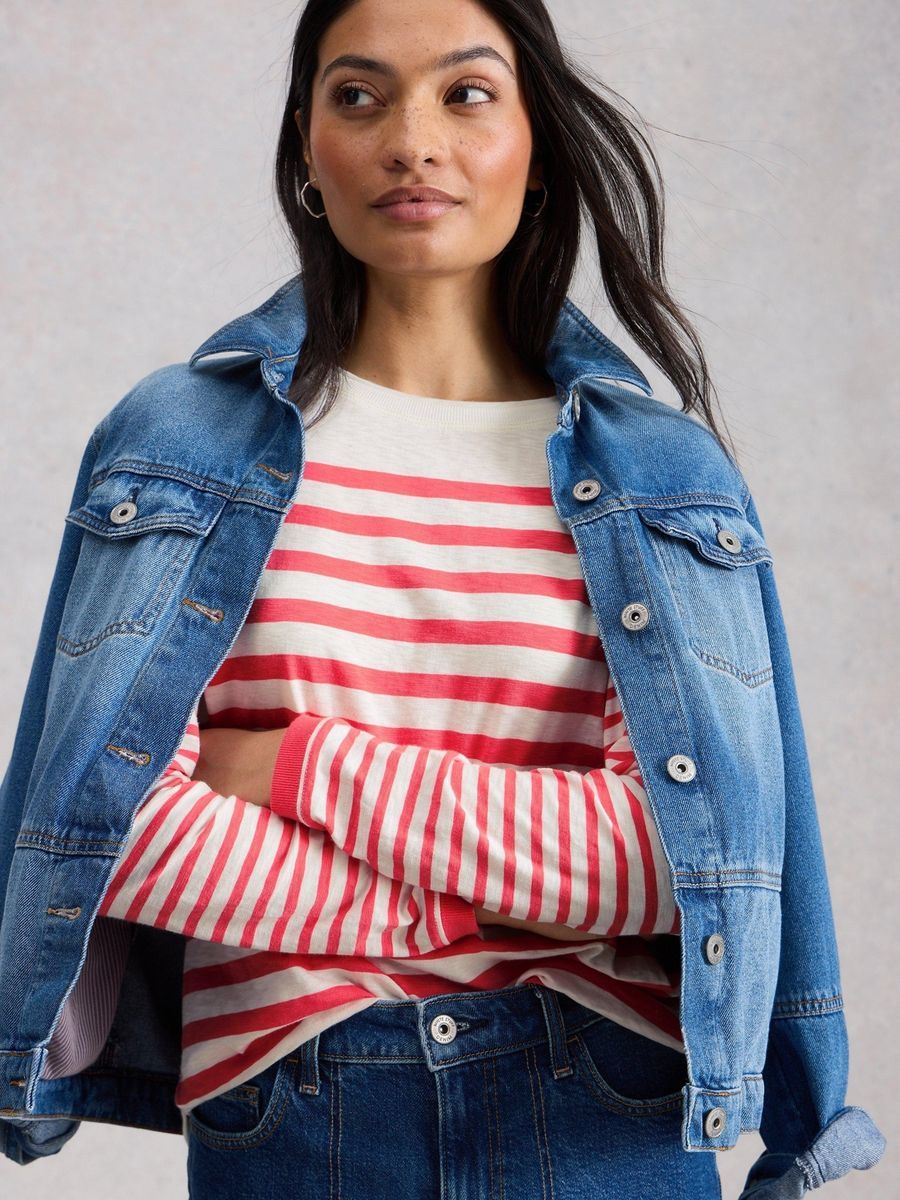 Gestreiftes Langarmshirt