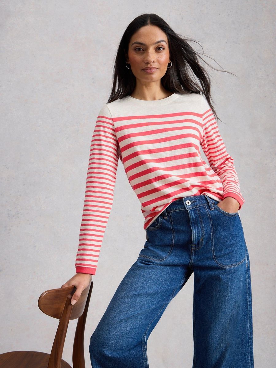 Gestreiftes Langarmshirt