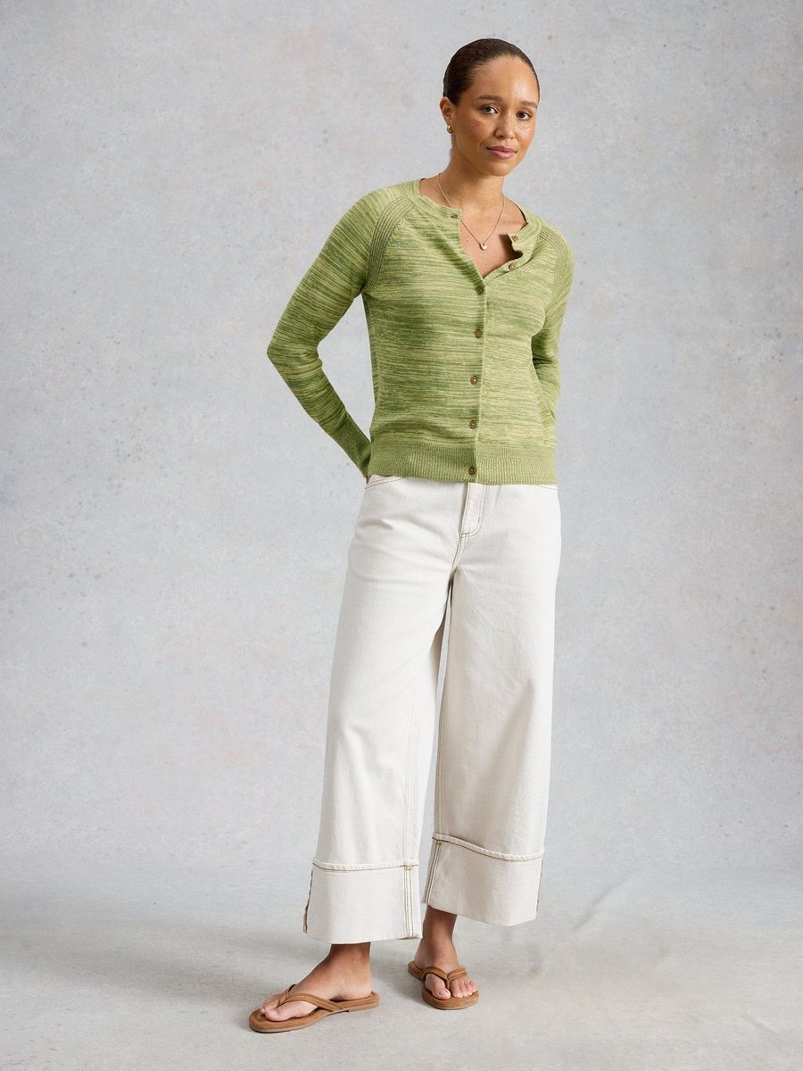 Feinstrick-Melange-Cardigan