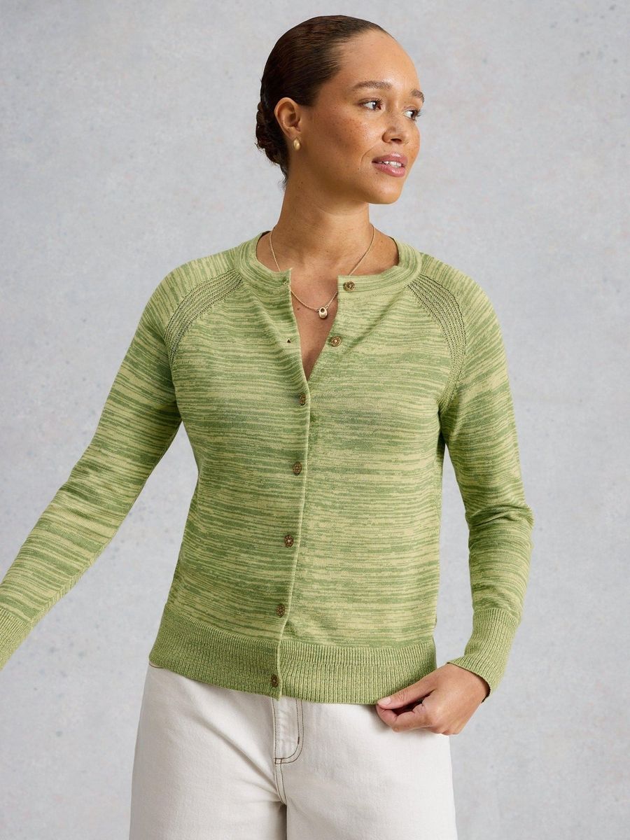 Feinstrick-Melange-Cardigan