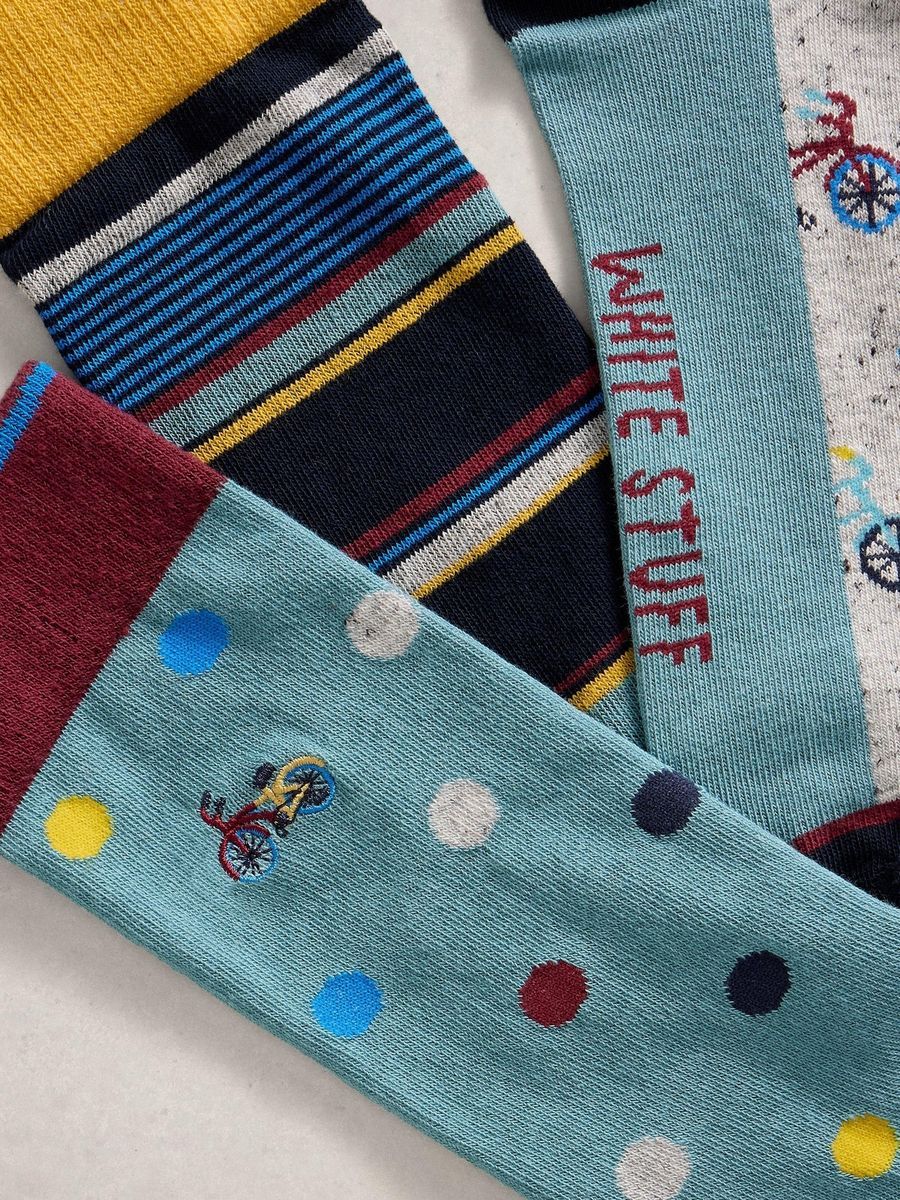 Herrensocken-Pack mit Muster aus Baumwollmischung