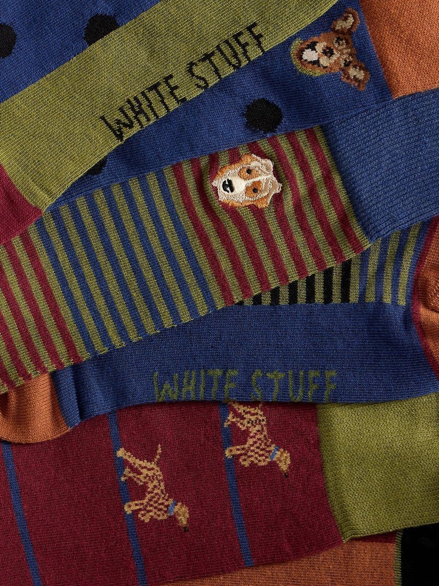 Baumwollmischung Socken Set mit Muster