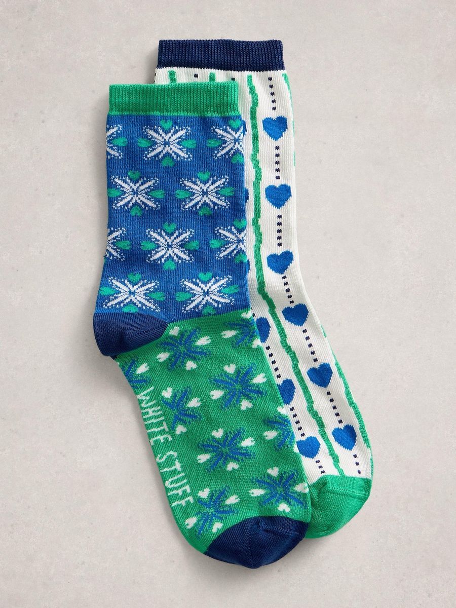 Socken mit Muster aus Bio-Baumwollmischung