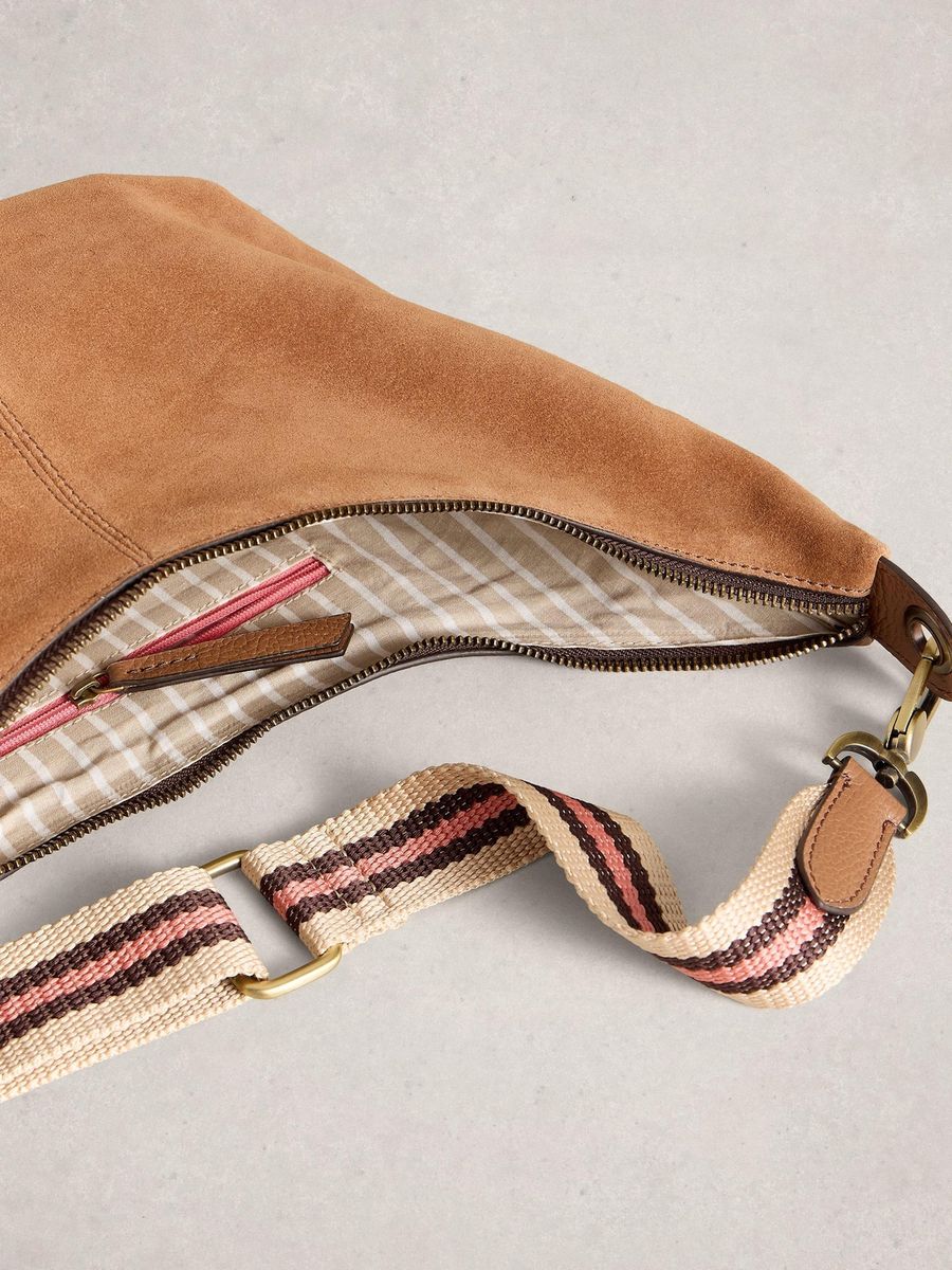Wildleder Halbmond Umhängetasche