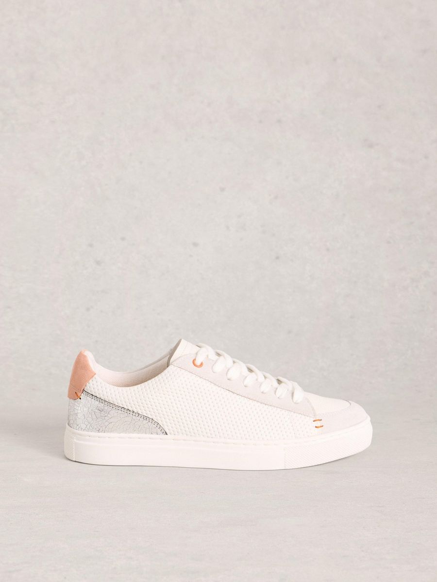 Perforierte Leder Freizeitsneakers