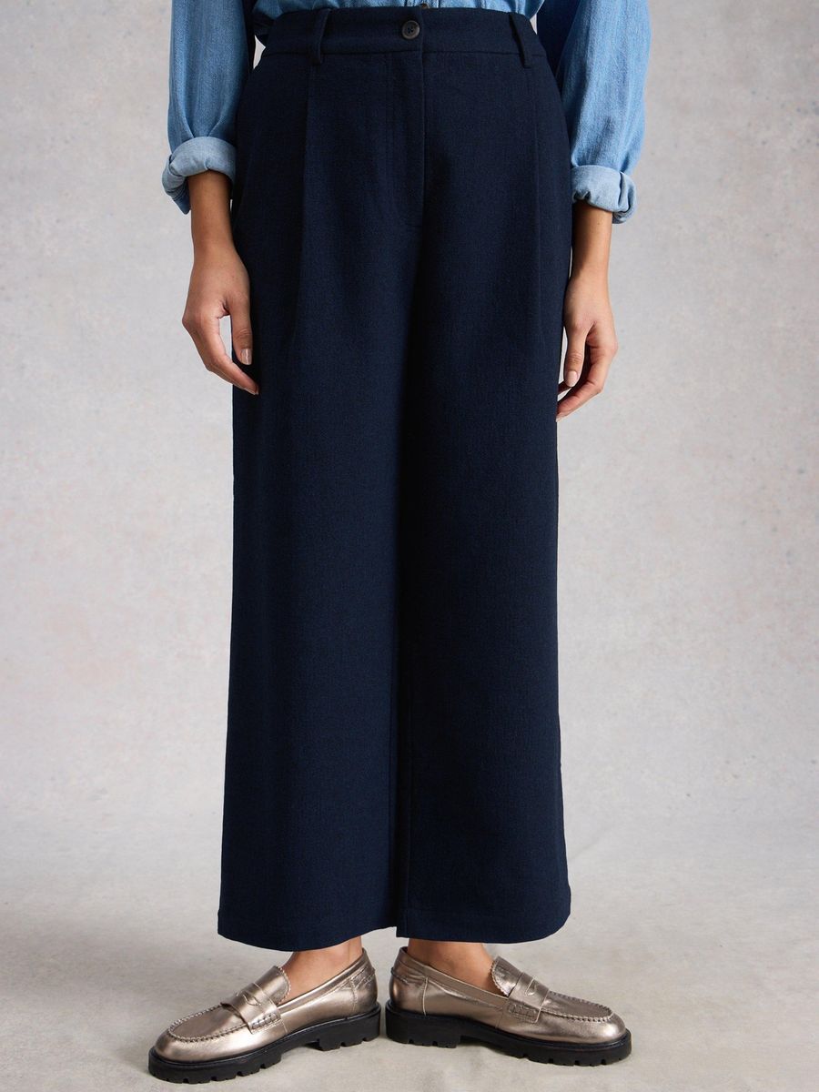 Tweedhose Belle mit weitem Bein in 7/8-Länge