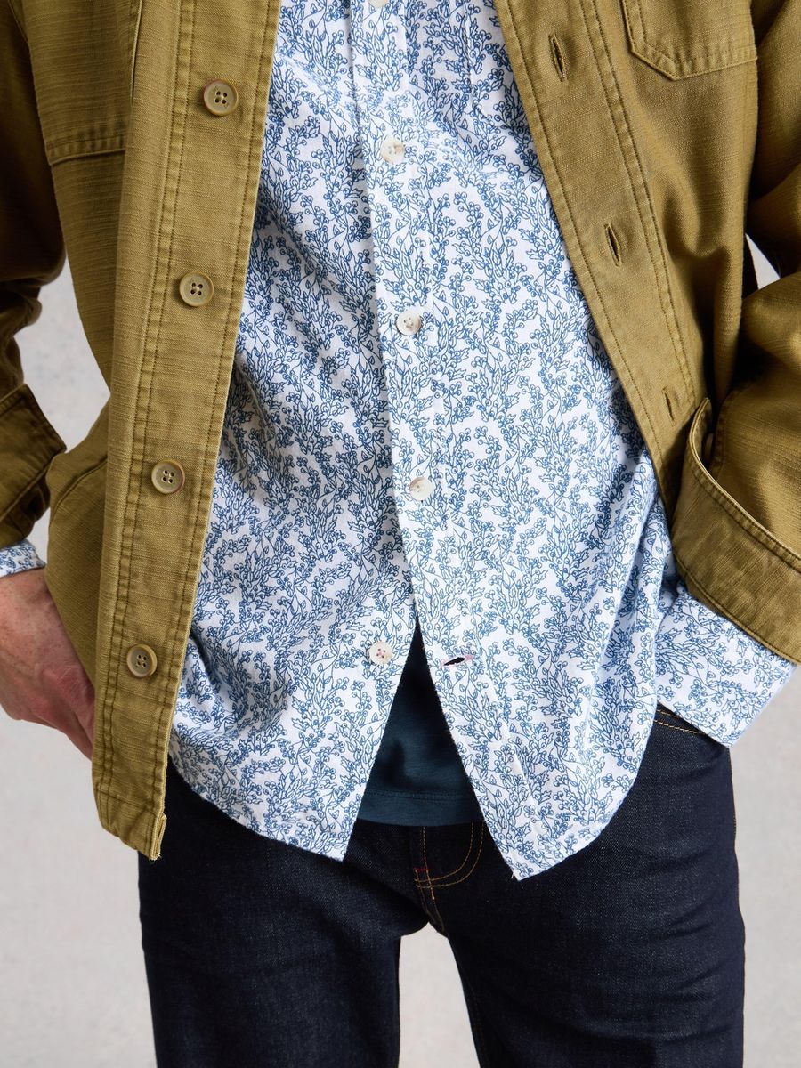 Finsbury Hemd mit Weinlaubprint