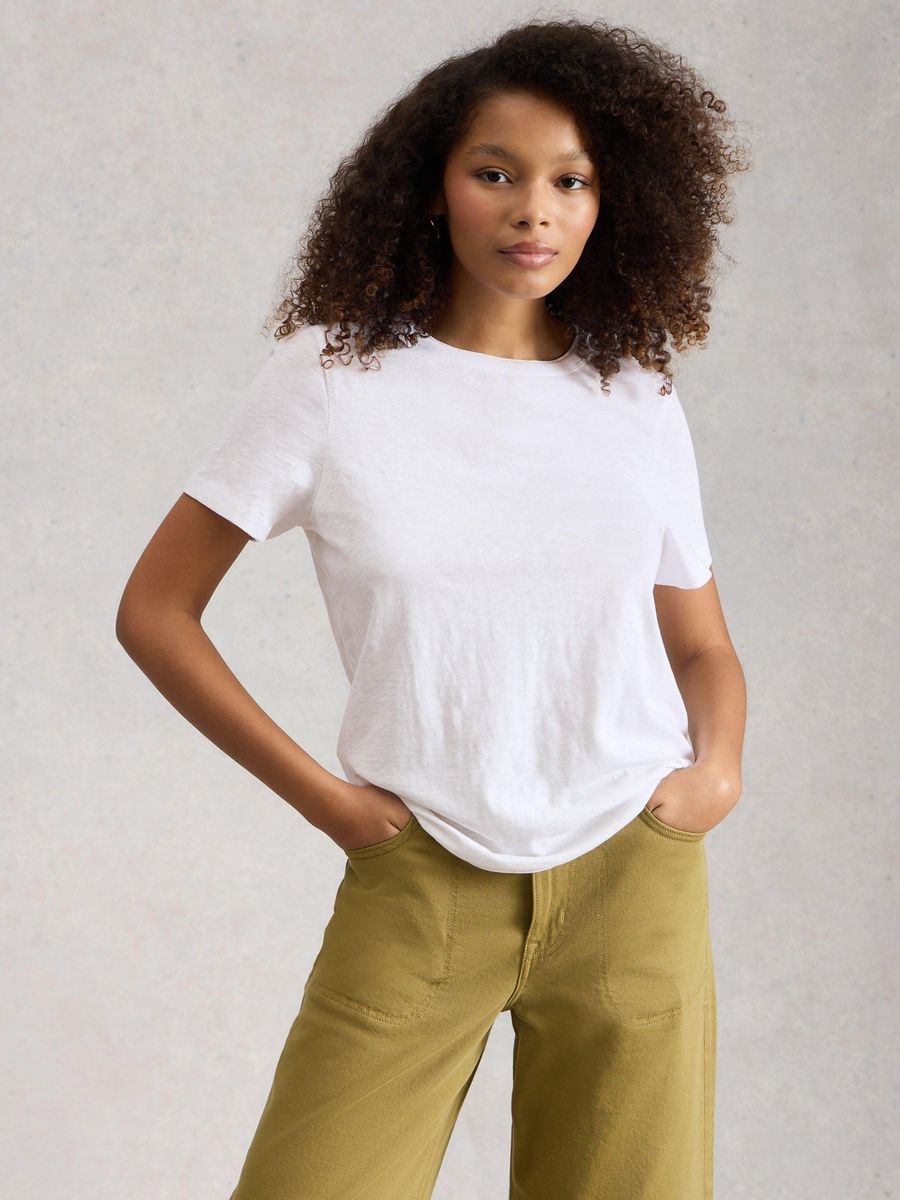 Klassisches T-Shirt aus Baumwolle mit lockerer Passform