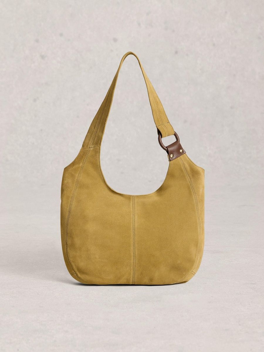 Wildleder Schultertasche Hobo-Stil
