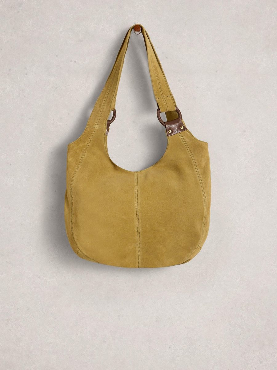 Wildleder Schultertasche Hobo-Stil