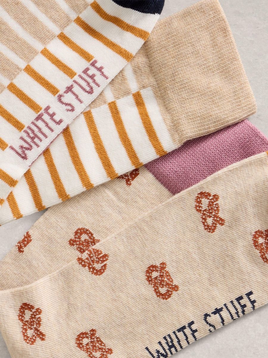 Socken Set mit Brezel Streifen Muster