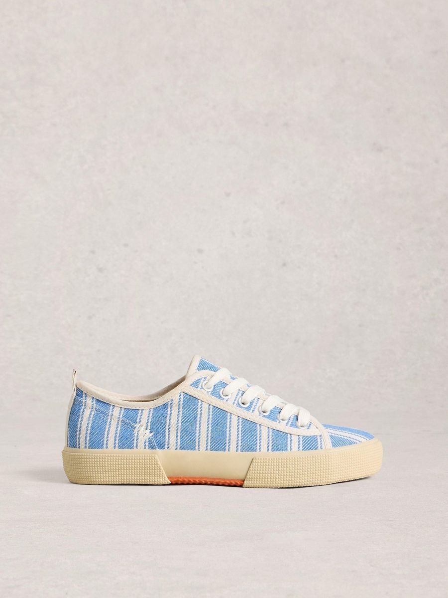 Gestreifte Canvas Stoffschuhe
