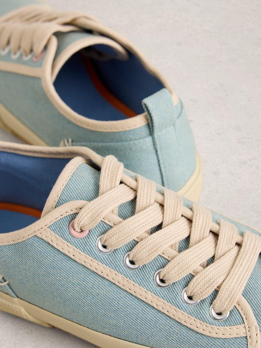Gestreifte Canvas Stoffschuhe