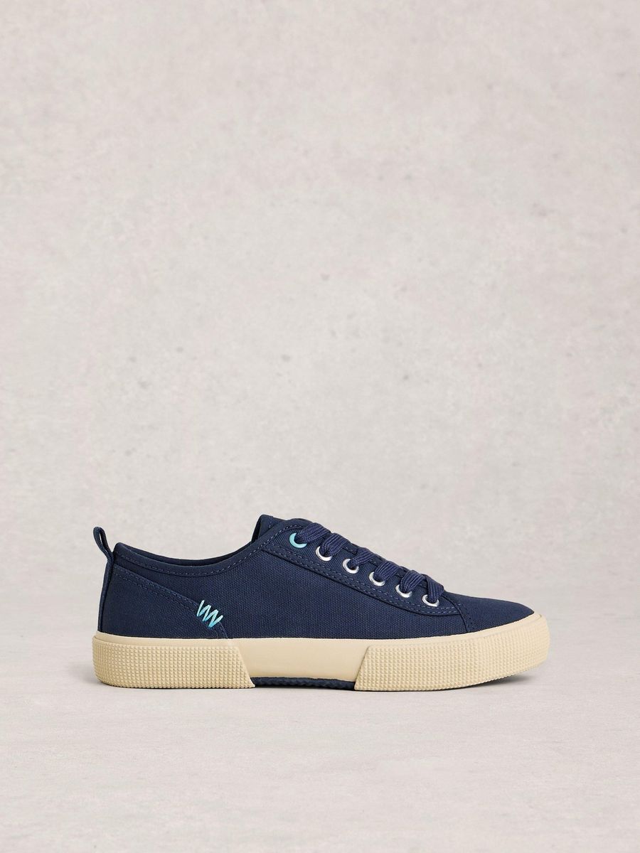 Gestreifte Canvas Stoffschuhe
