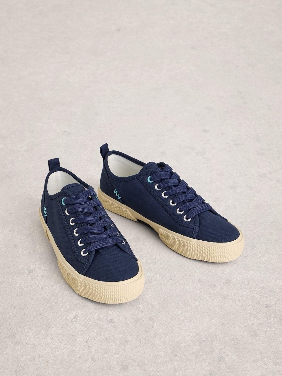 Gestreifte Canvas Stoffschuhe