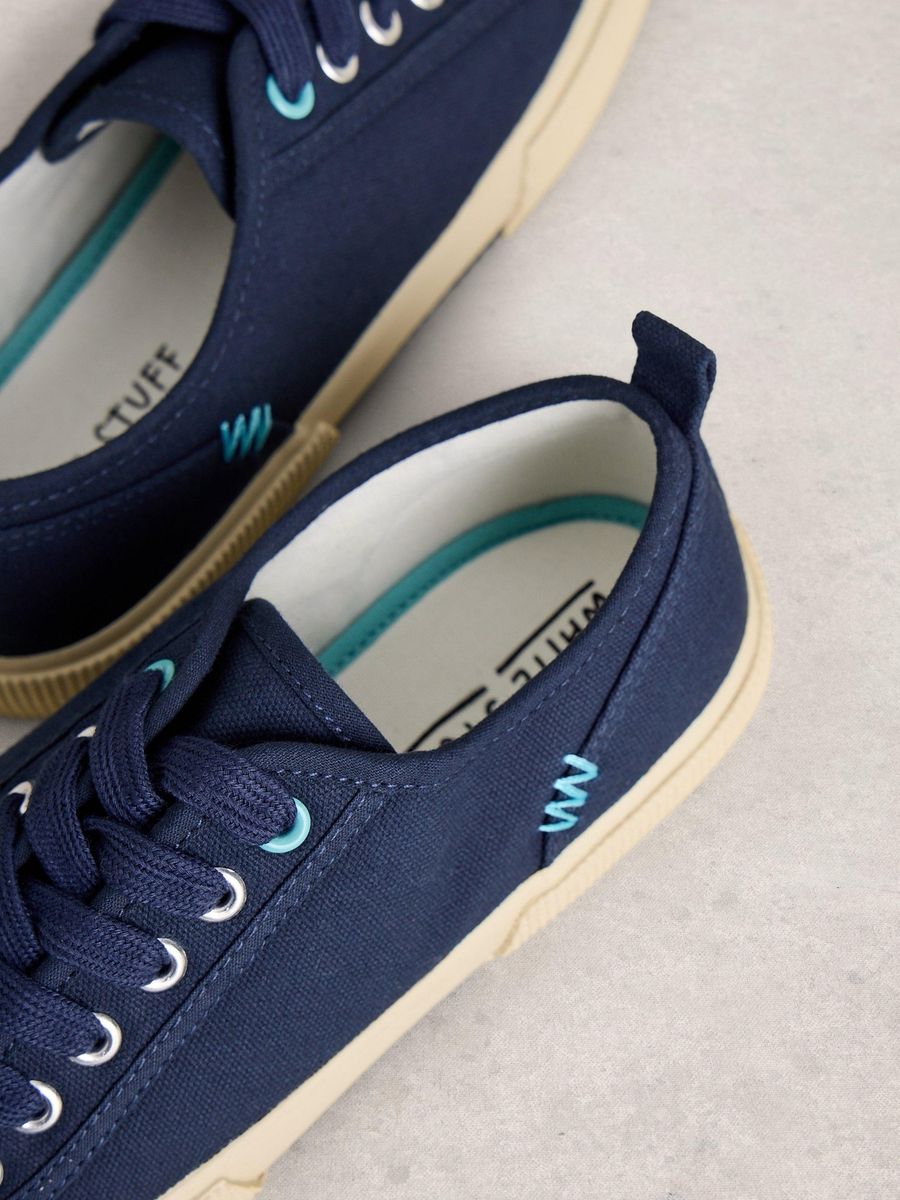 Gestreifte Canvas Stoffschuhe