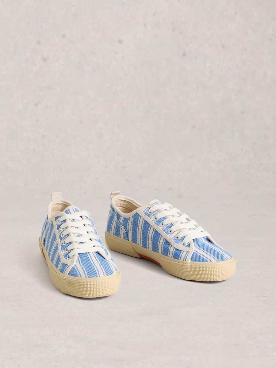 Gestreifte Canvas Stoffschuhe