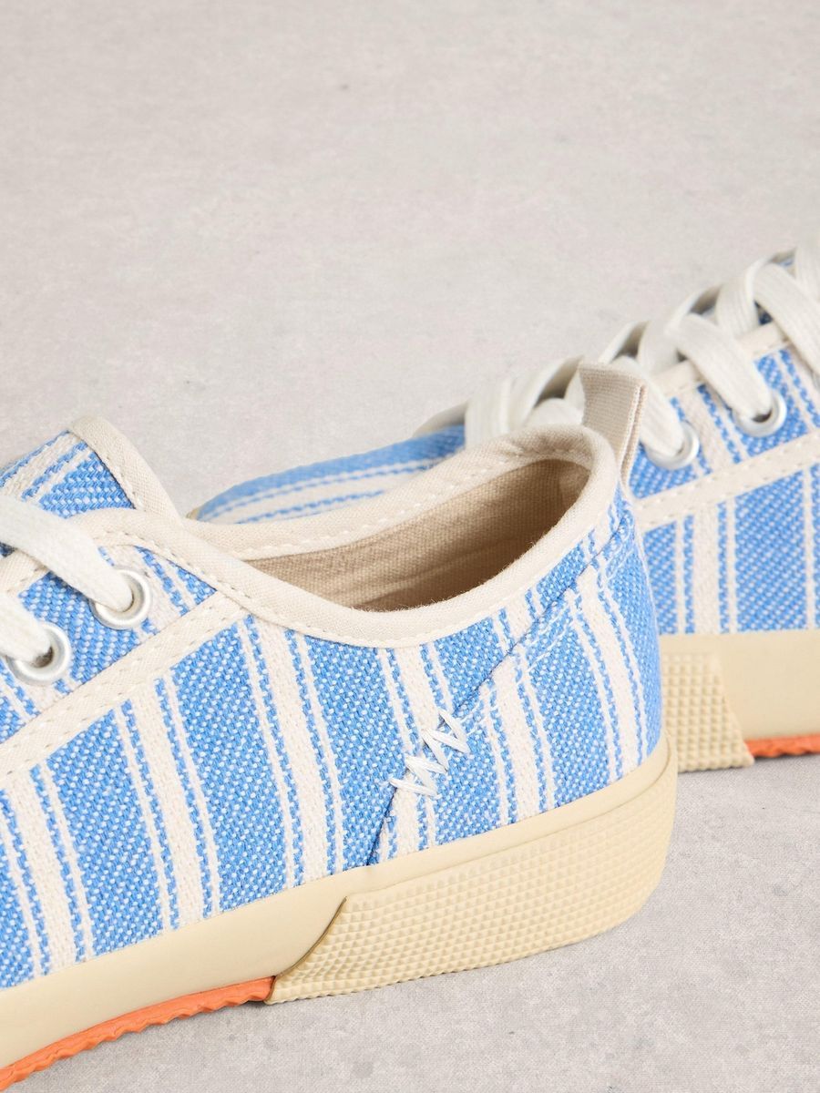 Gestreifte Canvas Stoffschuhe