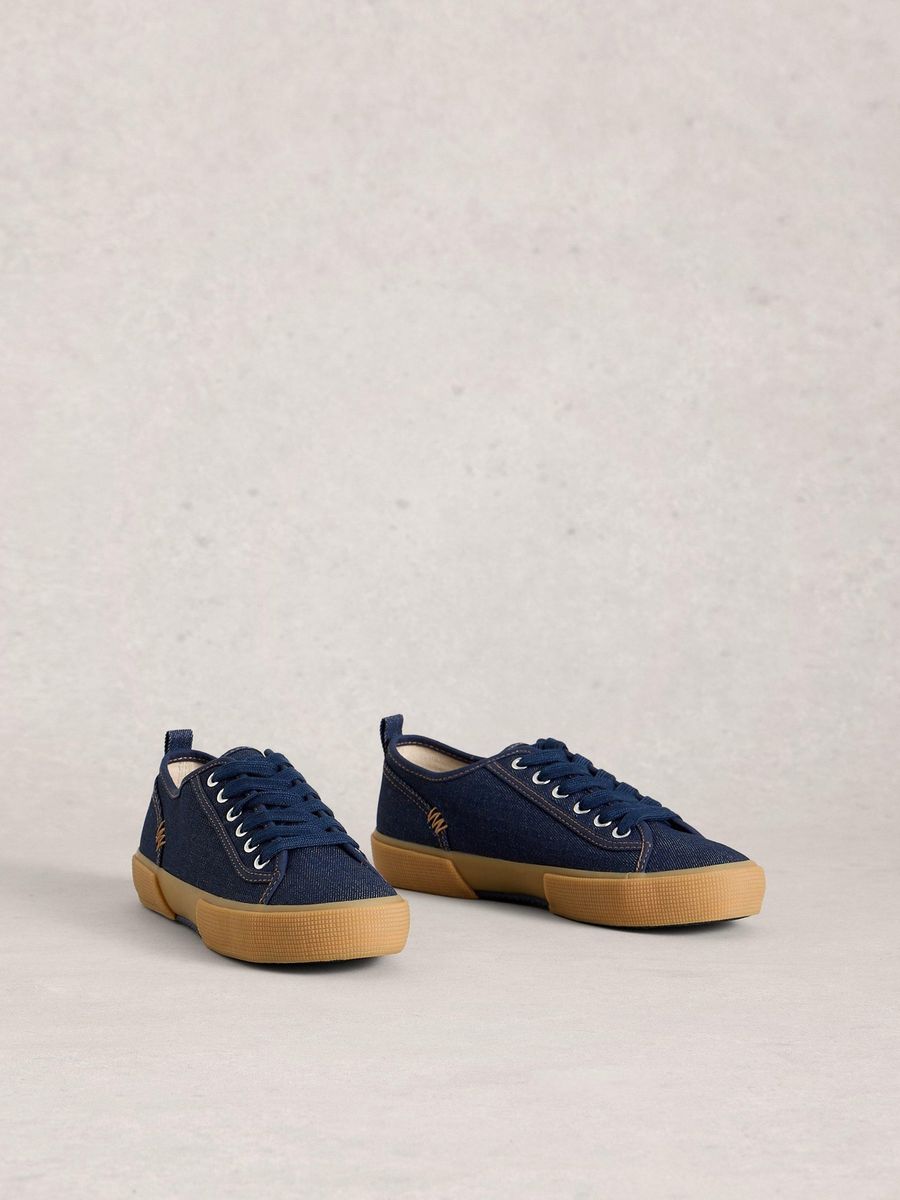 Gestreifte Canvas Stoffschuhe