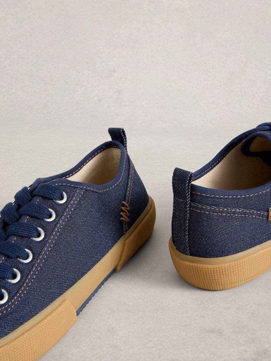 Gestreifte Canvas Stoffschuhe