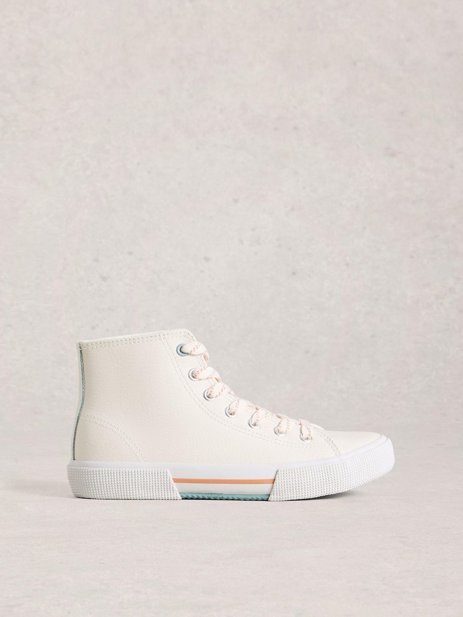 Leder Hi-Top Mode Sneaker