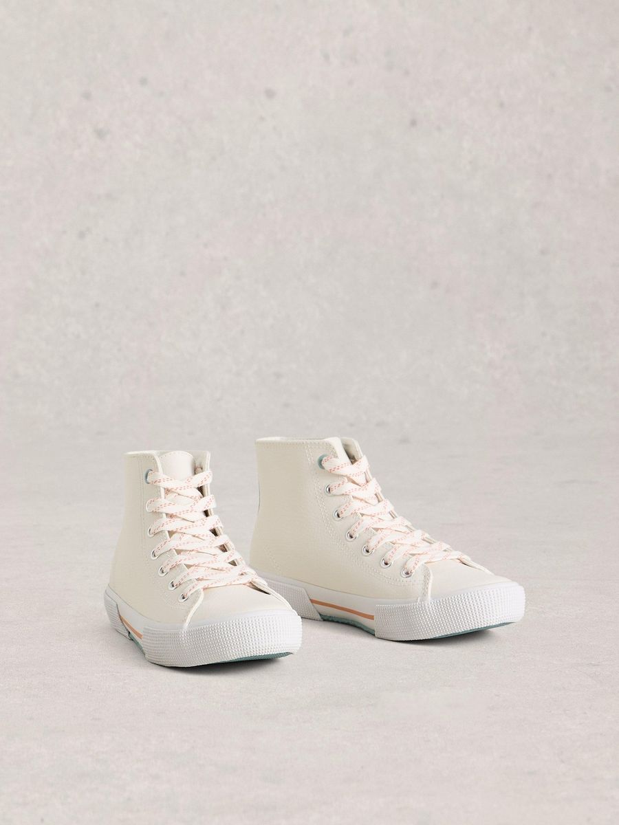 Leder Hi-Top Mode Sneaker