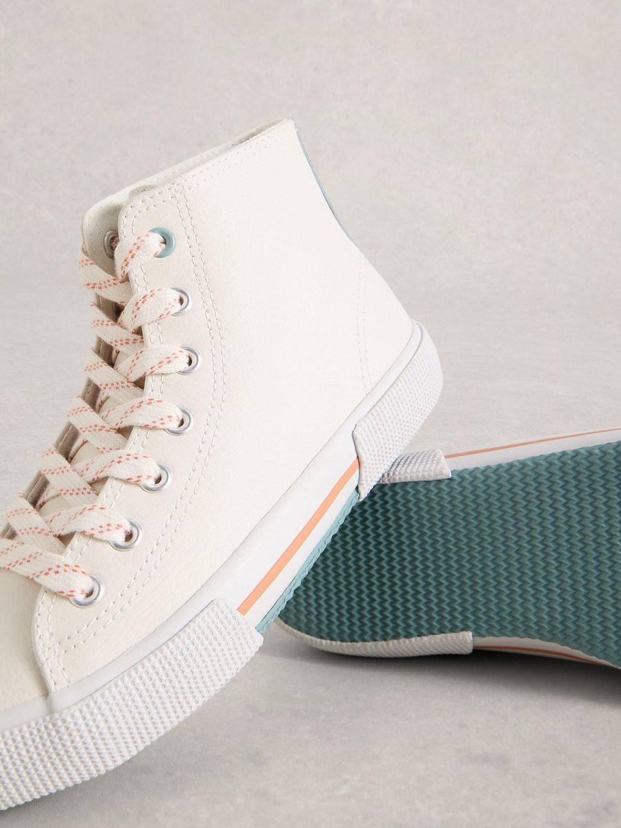 Leder Hi-Top Mode Sneaker