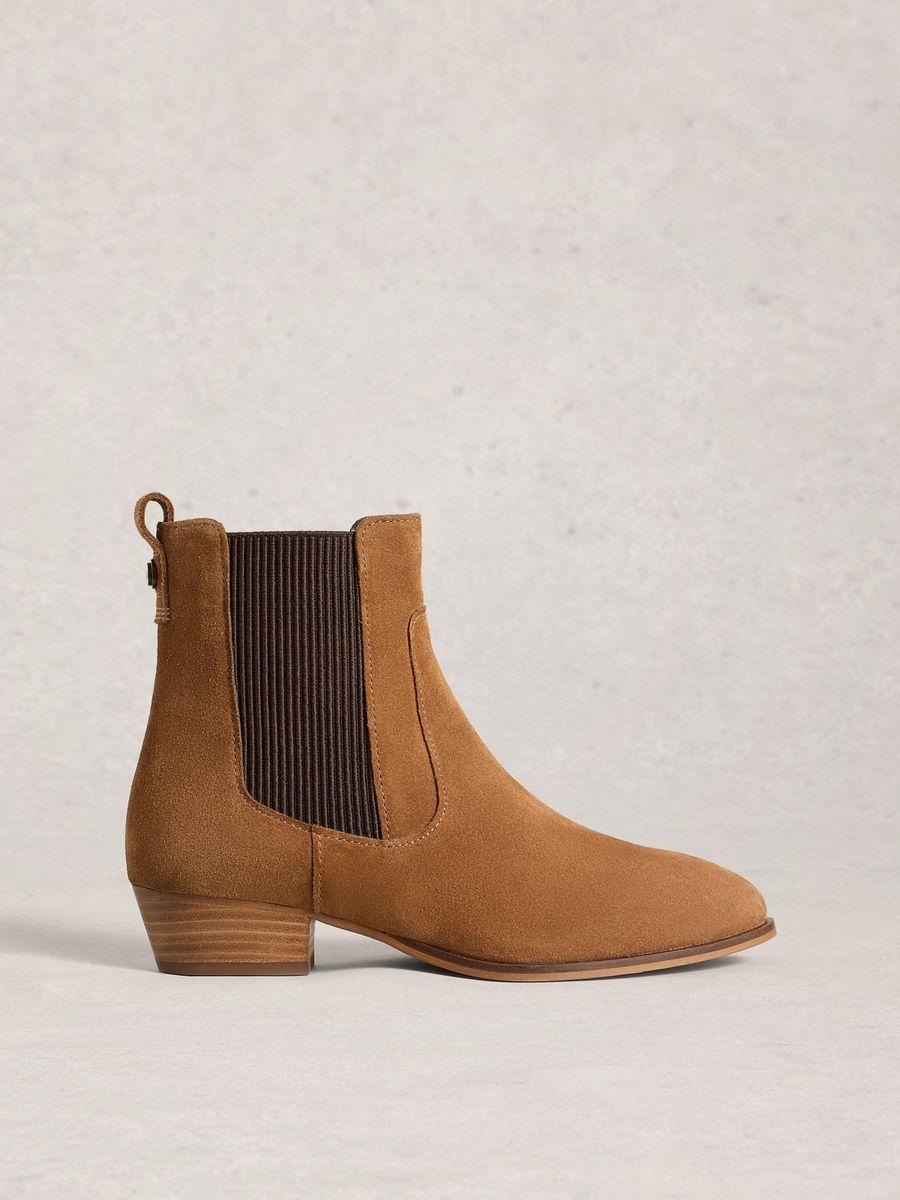 Chelsea-Stiefeletten aus Wildleder mit Gummizug