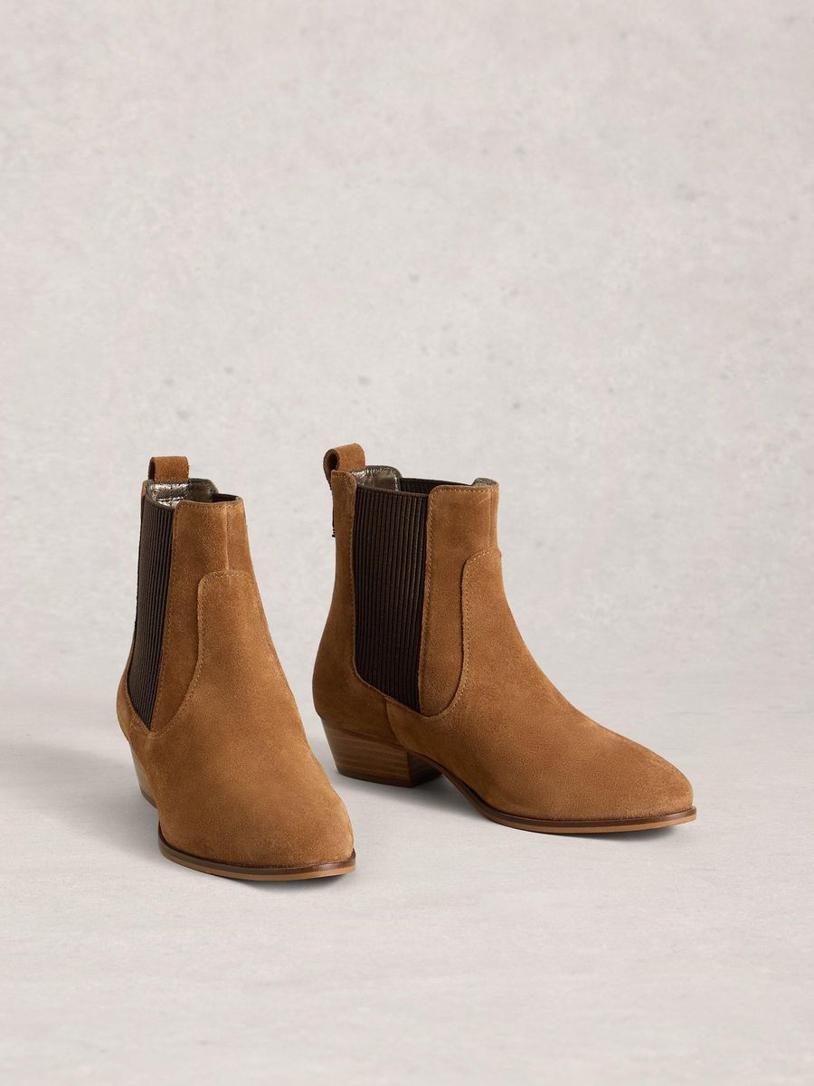 Chelsea-Stiefeletten aus Wildleder mit Gummizug