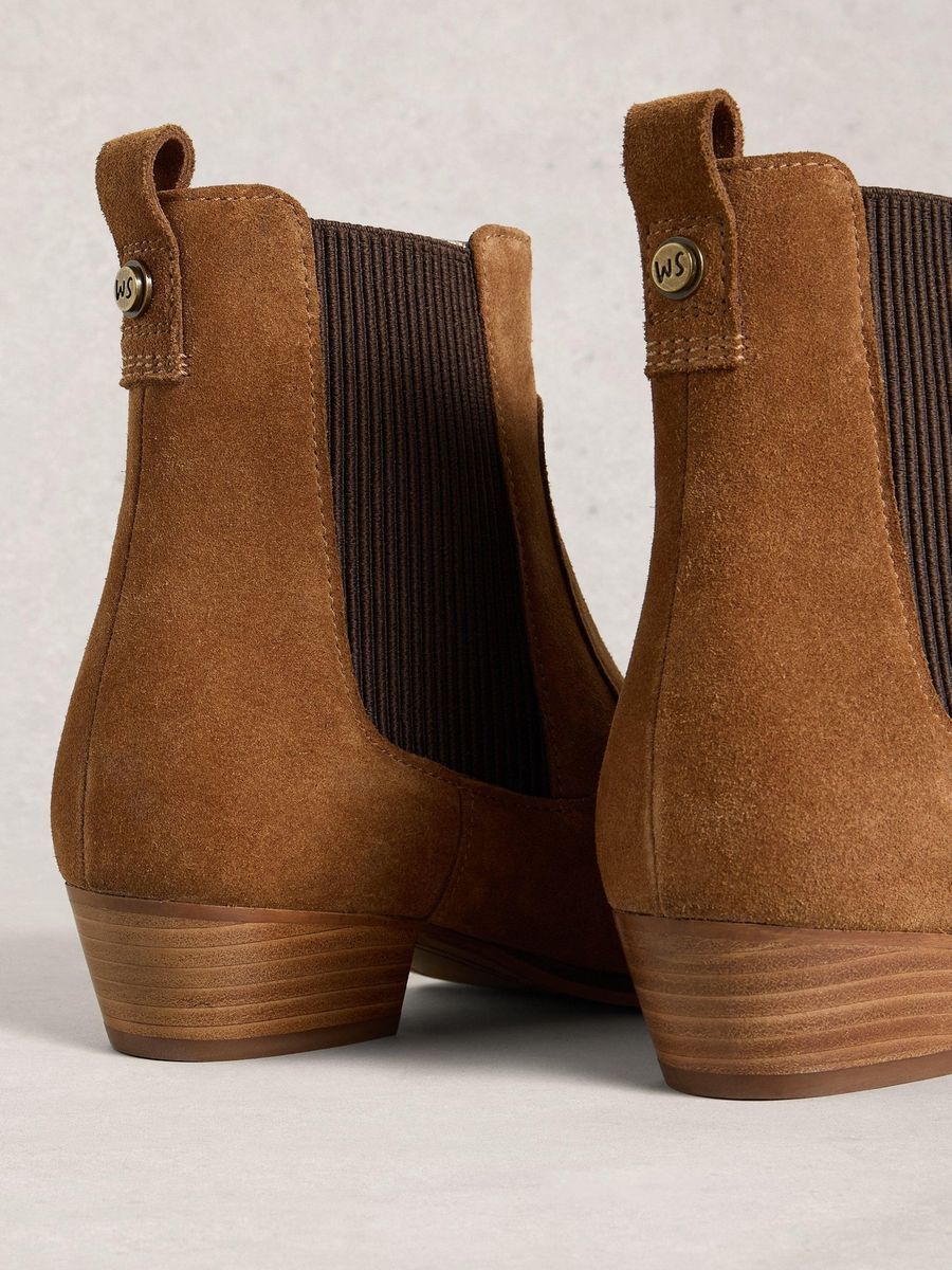 Chelsea-Stiefeletten aus Wildleder mit Gummizug