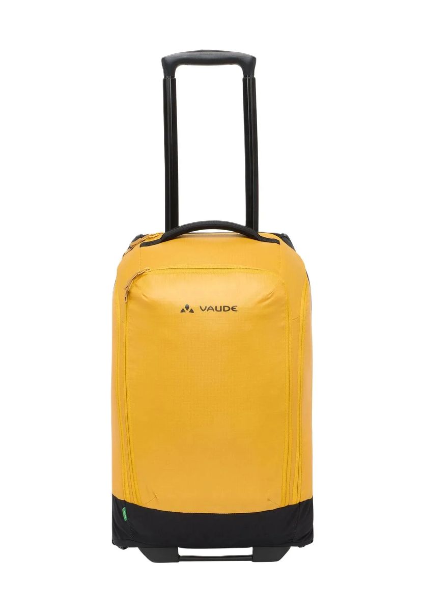 VAUDE 2-Rollen-Trolley, Reißverschlussfach, Rucksackgurte, gelb, 99