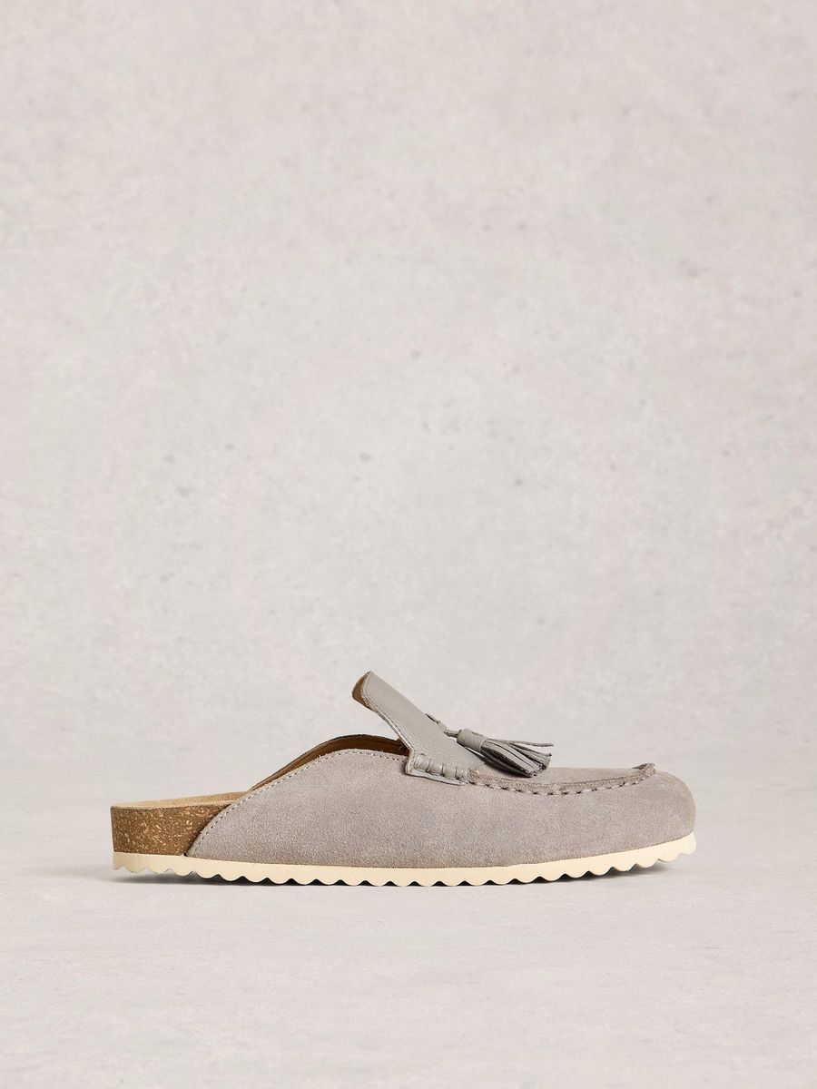 Wildleder Slipper mit Quasten