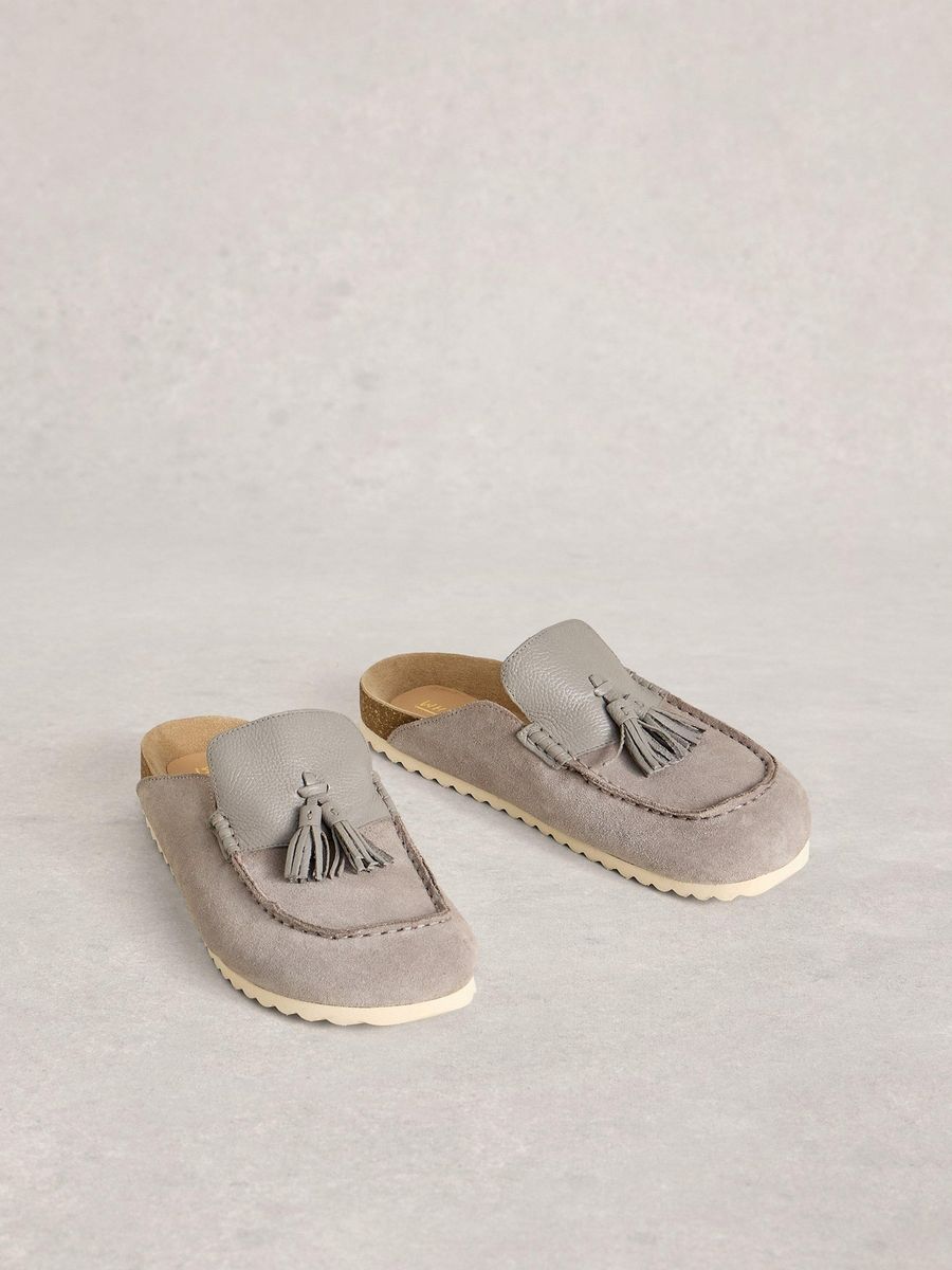 Wildleder Slipper mit Quasten