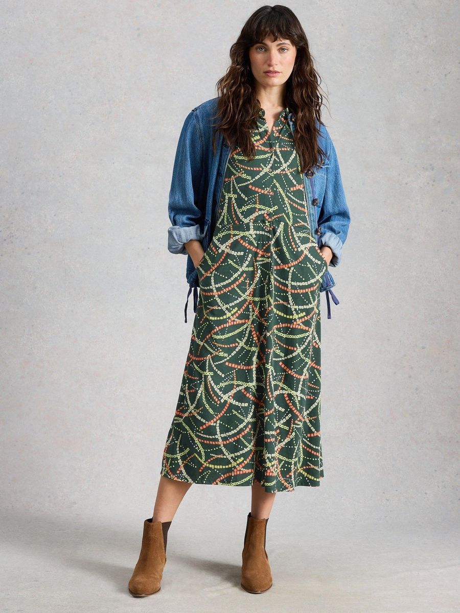 Jersey-Hemdkleid mit Grafikprint