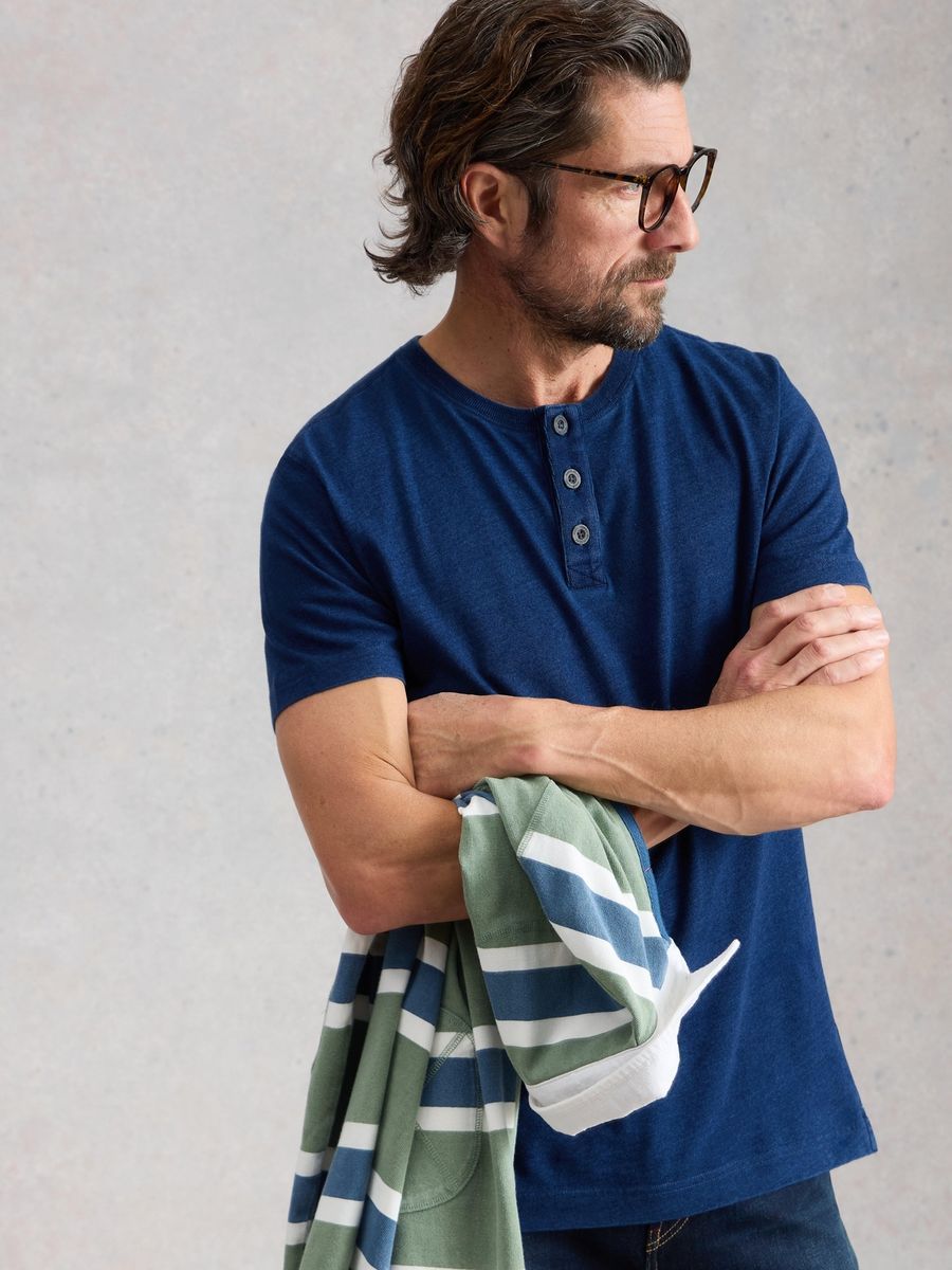 Indigo Henley T-Shirt