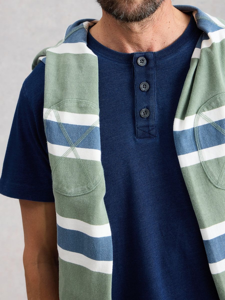 Indigo Henley T-Shirt