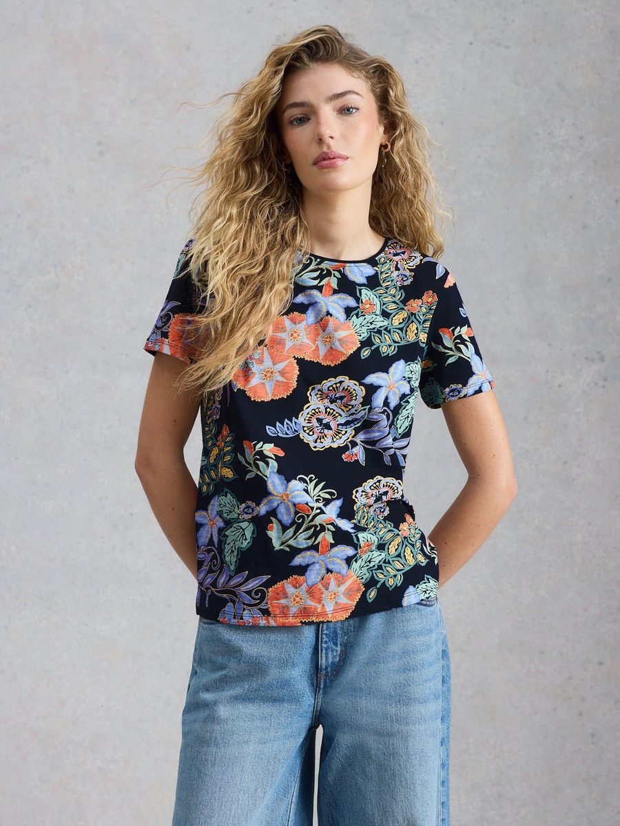 Baumwoll T-Shirt mit Herzprint