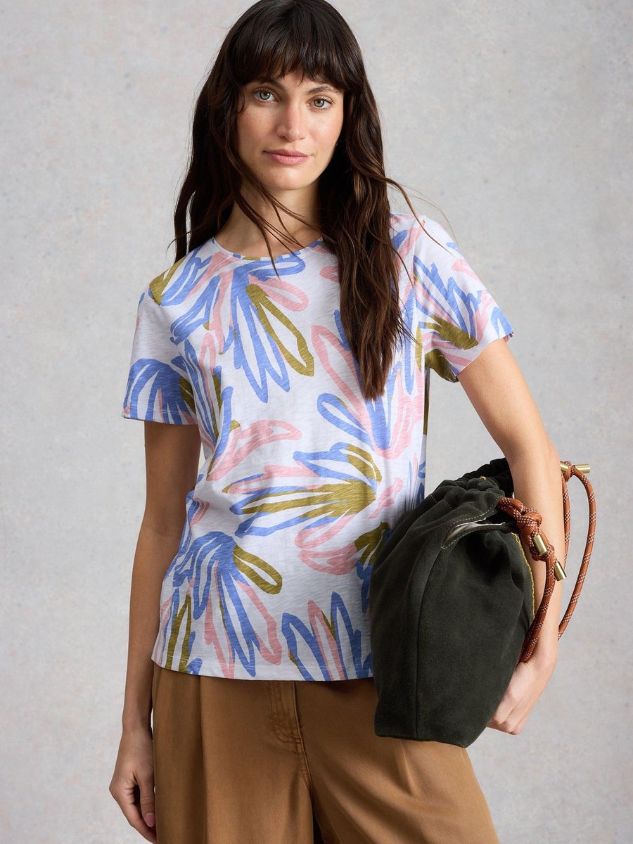 Baumwoll T-Shirt mit Herzprint
