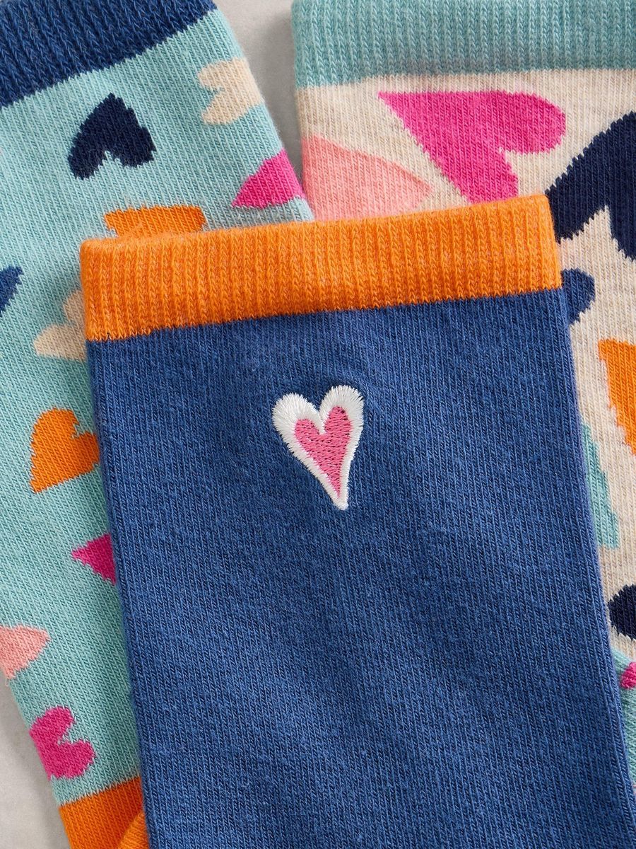 Socken Set aus Bio-Baumwolle mit Herzmuster
