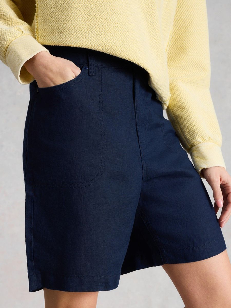 Bequeme Leinen Bermuda Shorts