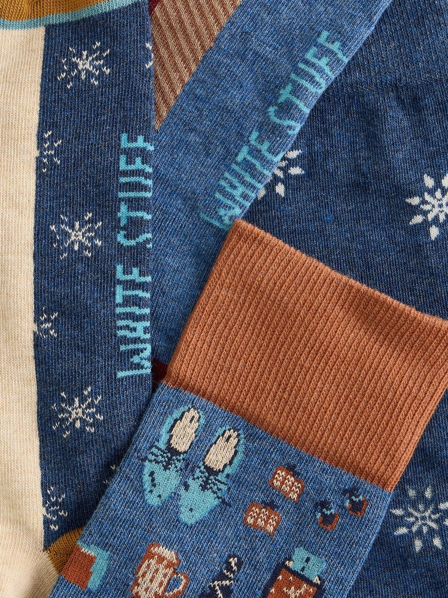 Gemusterter Socken-Viererpack aus Baumwollmischung