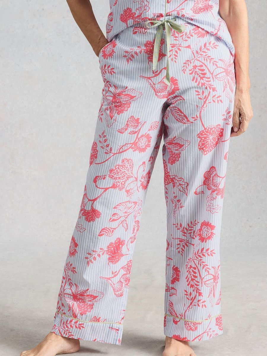 Leichte Pyjamahose mit Blumenmuster
